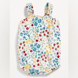 Old Navy Fruit & Floral Baby Romper